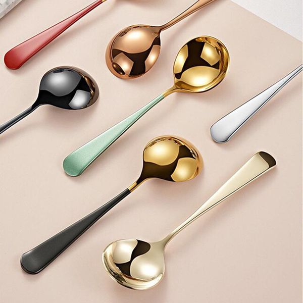 spoons 304 plating stainless steel multi-purpose soup spoon sauce long handle creative deep bottom dessert coffee scoop
spoons 304 plating stainless steel multi-purpose soup spoon sauce long handle creative deep bottom dessert coffee scoop