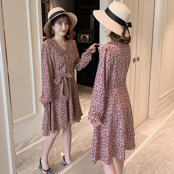 maternity dresses 6667# dress spring autumn chiffon v neck long sleeve loose stylish floral for pregnant women mom, White
maternity dresses 6667# dress spring autumn chiffon v neck long sleeve loose stylish floral for pregnant women mom, White