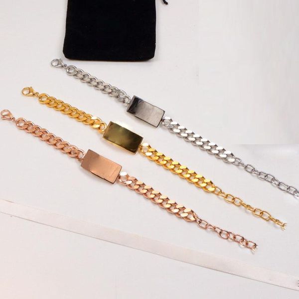 link, chain punk for men bracelet cuffs square bold stainless steel letter belt logo luxury jewelry gift rock street hip hop wholesale, Black
link, chain punk for men bracelet cuffs square bold stainless steel letter belt logo luxury jewelry gift rock street hip hop wholesale, Black