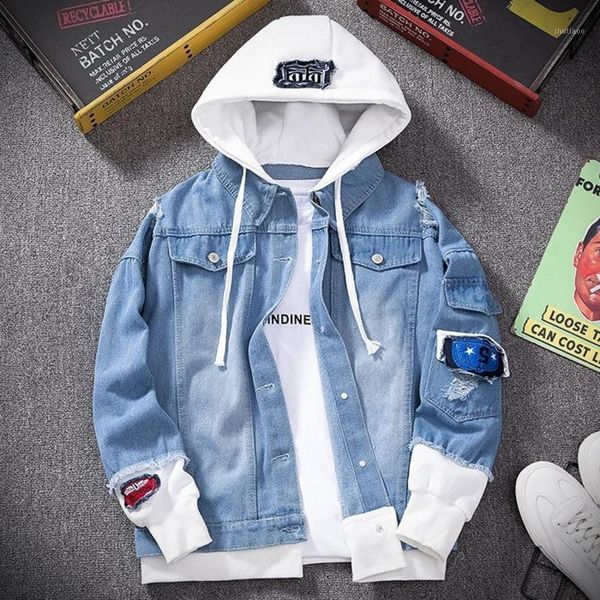 men's jackets brand men denim jacket coats streetwear hip hop fashion hooded jean male casual loose outerwear 2021 spring, Black;brown
men's jackets brand men denim jacket coats streetwear hip hop fashion hooded jean male casual loose outerwear 2021 spring, Black;brown