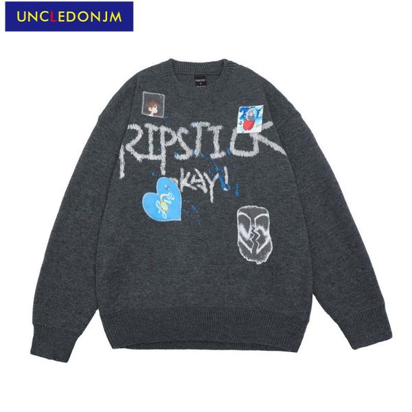 men's sweaters uncledonjm distressed knitted sweater men korean fashion streetwear harajuku loose casual pullover 1428, White;black
men's sweaters uncledonjm distressed knitted sweater men korean fashion streetwear harajuku loose casual pullover 1428, White;black