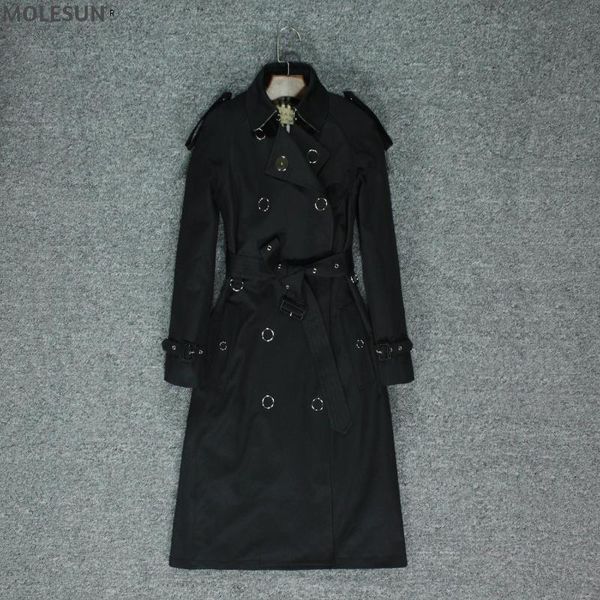 women's trench coats english wind ladies windbreaker autumn knee-length atmospheric windproof coat, Tan;black
women's trench coats english wind ladies windbreaker autumn knee-length atmospheric windproof coat, Tan;black