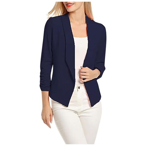 women's suits & blazers fashion jackets solid color long sleeve cardigan office lady elegant suit femenin, White;black
women's suits & blazers fashion jackets solid color long sleeve cardigan office lady elegant suit femenin, White;black