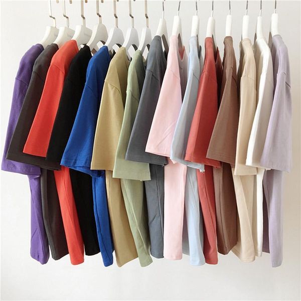 women's t-shirt women girls summer 2021 fashion simple solid color short sleeve o-neck casual loose cotton tees, White
women's t-shirt women girls summer 2021 fashion simple solid color short sleeve o-neck casual loose cotton tees, White