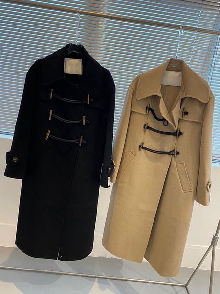 women's wool & blends 2021 luxury design street style double breasted cashmere premium blend long coat, Black
women's wool & blends 2021 luxury design street style double breasted cashmere premium blend long coat, Black