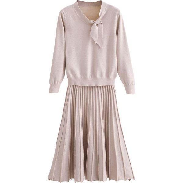 women's two piece pants spring autumn 2 sets trendy ol slim female knitted pleated skirts suits casual lady clothing bow mujer, White
women's two piece pants spring autumn 2 sets trendy ol slim female knitted pleated skirts suits casual lady clothing bow mujer, White