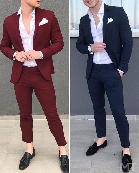 arrival burgundry navy blue fashion costume homme wedding suits terno masculino 2 pieces slim fit blazer (jacket+pant ) men's & blazers, White;black
arrival burgundry navy blue fashion costume homme wedding suits terno masculino 2 pieces slim fit blazer (jacket+pant ) men's & blazers, White;black