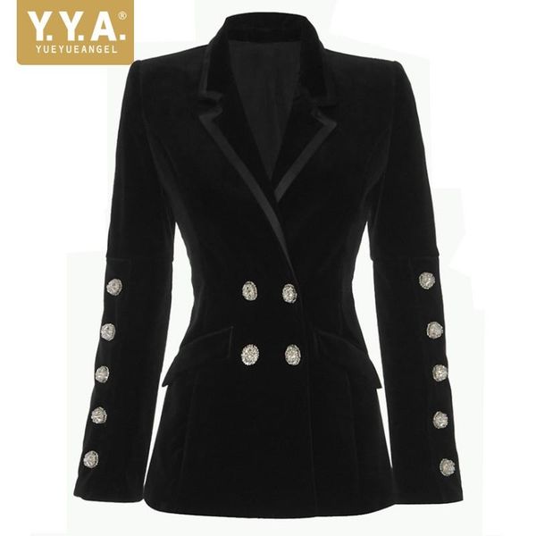 women soft slippery velvet blazer luxury diamonds button double breasted slim fit ladies evening party outerwear women's suits, White;black
women soft slippery velvet blazer luxury diamonds button double breasted slim fit ladies evening party outerwear women's suits, White;black