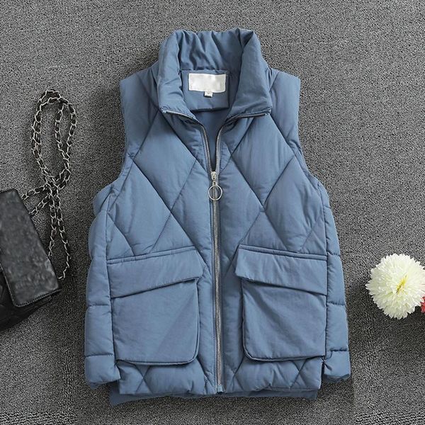 women's vests winter women sleeveless pockets jacket solid warm thicken vest coat female slim parka waistcoat 2021, Black;white
women's vests winter women sleeveless pockets jacket solid warm thicken vest coat female slim parka waistcoat 2021, Black;white