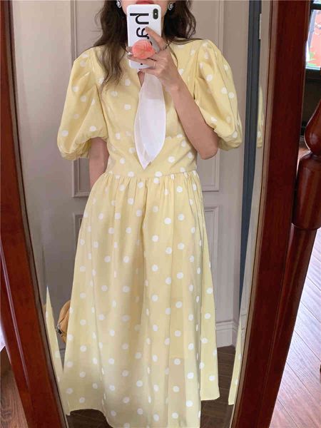 casual dresses korean chic temperament retro hit color lace bow tie high waist puff sleeve mid-length polka-dot dress female 9ds2, Black;gray
casual dresses korean chic temperament retro hit color lace bow tie high waist puff sleeve mid-length polka-dot dress female 9ds2, Black;gray