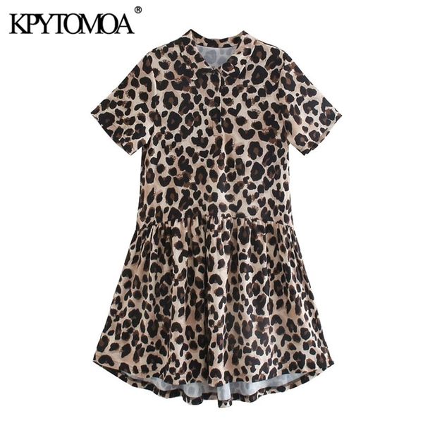 women chic fashion with buttons leopard print mini dress vintage short sleeve animal pattern female dresses mujer 210421, Black;gray
women chic fashion with buttons leopard print mini dress vintage short sleeve animal pattern female dresses mujer 210421, Black;gray