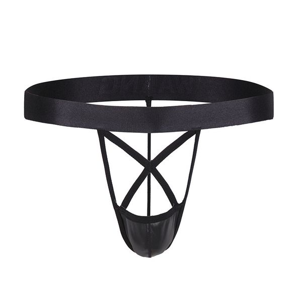 underpants the high-quality goods underwear imitation leather mesh men's thong, Black;white
underpants the high-quality goods underwear imitation leather mesh men's thong, Black;white
