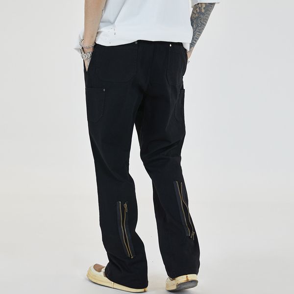 men's pants aolamegs flare men's multi-pocket solid-colored man's trousers elastic waistline baggy zipper harajuku high stree, Black
men's pants aolamegs flare men's multi-pocket solid-colored man's trousers elastic waistline baggy zipper harajuku high stree, Black