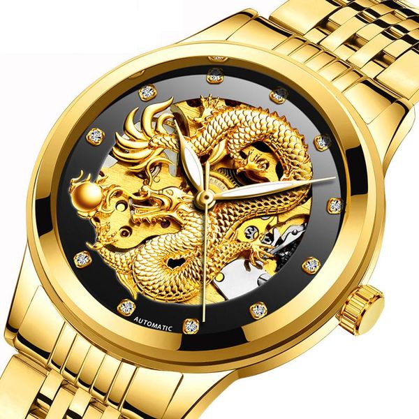 drop 3d golden dragon automatic mechanical watch for men waterproof stainless steel wristwatch self-winding male clock wristwatches, Slivery;brown
drop 3d golden dragon automatic mechanical watch for men waterproof stainless steel wristwatch self-winding male clock wristwatches, Slivery;brown