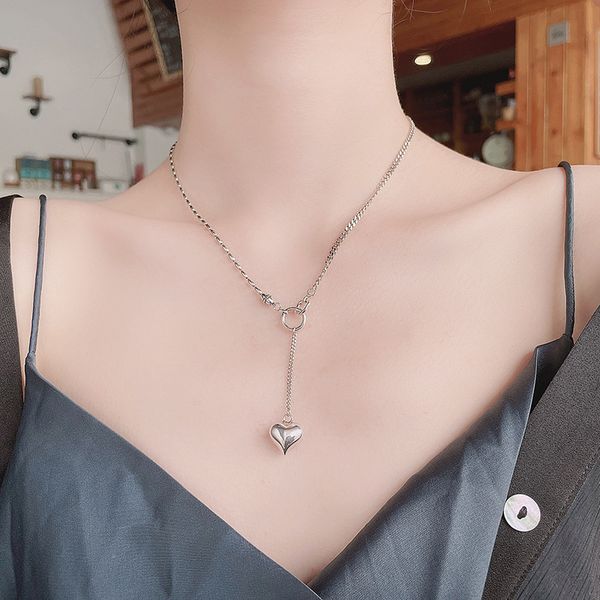 chaosheng s925 sterling silver splicing chain three-dimensional love tassel necklace simple temperament versatile design sense clavicle
chaosheng s925 sterling silver splicing chain three-dimensional love tassel necklace simple temperament versatile design sense clavicle