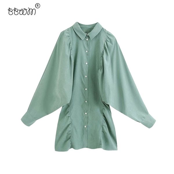 women elegant fashion pleated loose mini dress vintage long sleeve button-up shirt dresses vestidos mujer 210531, Black;gray
women elegant fashion pleated loose mini dress vintage long sleeve button-up shirt dresses vestidos mujer 210531, Black;gray