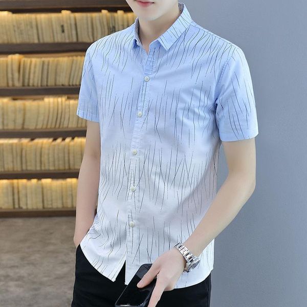 men's casual shirts 2021 shirt trend self-cultivation personality gradient short-sleeved all-match male clothes printed, White;black
men's casual shirts 2021 shirt trend self-cultivation personality gradient short-sleeved all-match male clothes printed, White;black