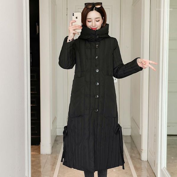 women's down & parkas x-long jacket winter hooded 2021 oversize office ladies outwear with buttons solid thick coat femme abrig, Black
women's down & parkas x-long jacket winter hooded 2021 oversize office ladies outwear with buttons solid thick coat femme abrig, Black