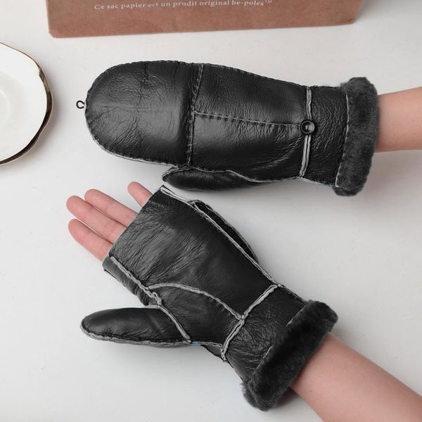 sports gloves winter women warm genuine sheep fur for thermal goat cashmere real leather snow mittens s2743, Black
sports gloves winter women warm genuine sheep fur for thermal goat cashmere real leather snow mittens s2743, Black