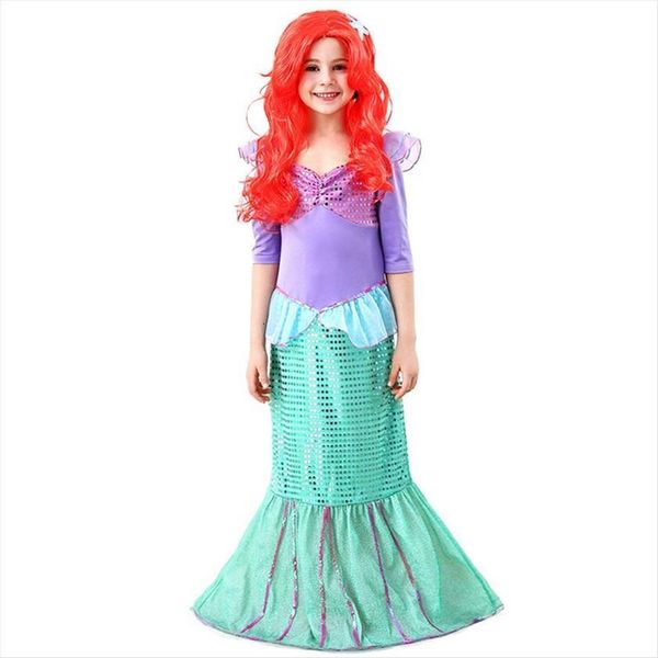 girl little mermaid princess dress up ruffles half sleeve children sequined birthday party costume kids halloween frocks, Red;yellow
girl little mermaid princess dress up ruffles half sleeve children sequined birthday party costume kids halloween frocks, Red;yellow