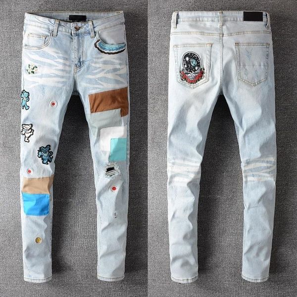 men's jeans 2021 fashion brand high street woman men slim high-profile elastic waist stretch skinny #639, Blue
men's jeans 2021 fashion brand high street woman men slim high-profile elastic waist stretch skinny #639, Blue