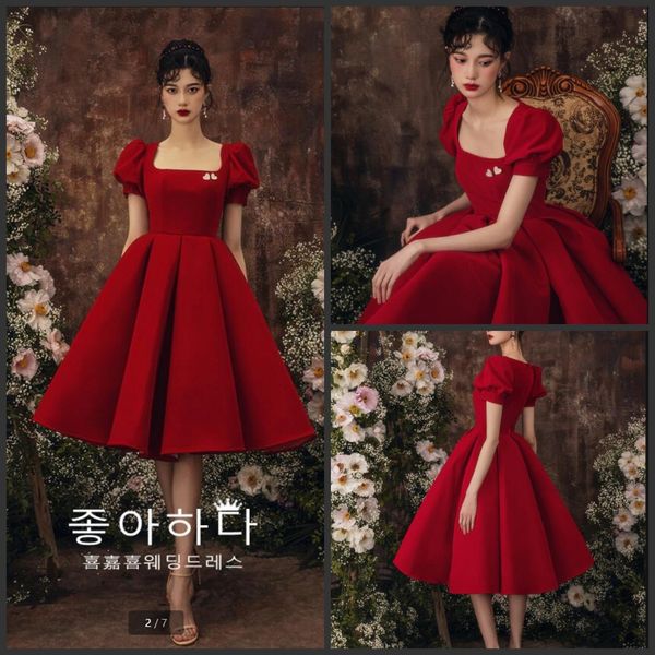 2021 new arrival red satin a line short prom dresses knee length petite girl's modest with sleeve informal cocktail gowns reception ele, Black
2021 new arrival red satin a line short prom dresses knee length petite girl's modest with sleeve informal cocktail gowns reception ele, Black