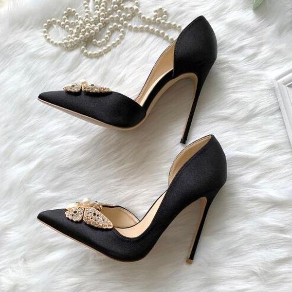dress shoes women pumps black silk satin point toe stiletto heels rhinestone drill butterfly button thin heel ladies wedding
dress shoes women pumps black silk satin point toe stiletto heels rhinestone drill butterfly button thin heel ladies wedding