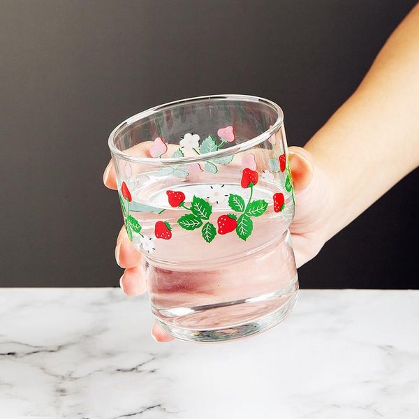 wine glasses retro strawberry printed glass coffee cup heat resistant breakfast milk juice mug creative office clear teacup drinkware gift
wine glasses retro strawberry printed glass coffee cup heat resistant breakfast milk juice mug creative office clear teacup drinkware gift
