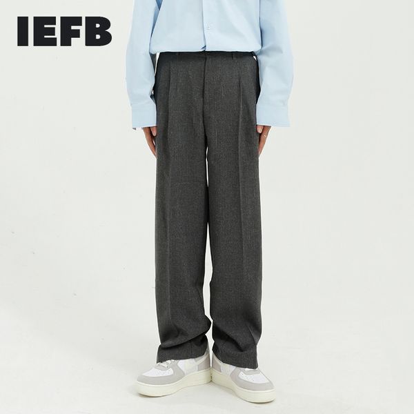 iefb men's wear spring back asymmetric pockets suit pants korean mid waist versatile casual trousers ealstic waist 9y5977 210524, Black
iefb men's wear spring back asymmetric pockets suit pants korean mid waist versatile casual trousers ealstic waist 9y5977 210524, Black