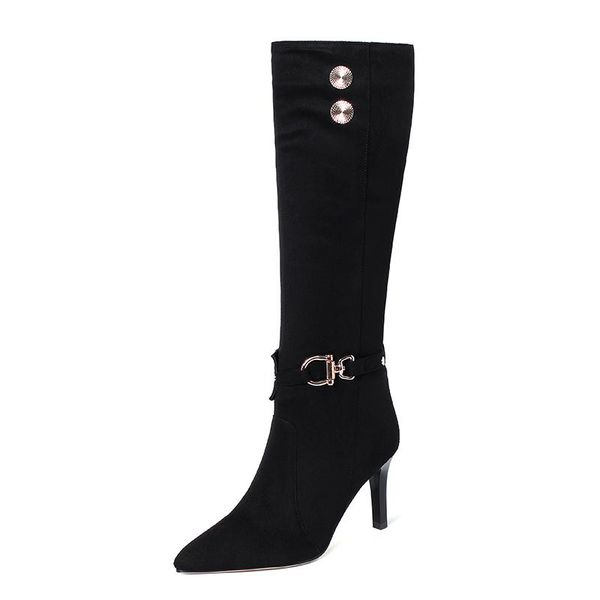 boots mkkhou fashion knee-high boot women 2021 winter sheep suede pointy straight thigh-high leather size 33-42, Black
boots mkkhou fashion knee-high boot women 2021 winter sheep suede pointy straight thigh-high leather size 33-42, Black