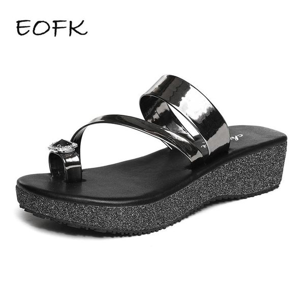 women platform slides rhinestone wedges flip flops summer height increasing fashion slippers beach ladies slipper, Black
women platform slides rhinestone wedges flip flops summer height increasing fashion slippers beach ladies slipper, Black
