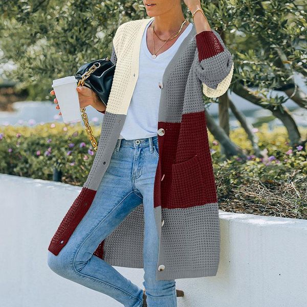 women's knits & tees loose style knitted cardigan sweaters women y2k variegated color button long sleeve coat outerwear autumn spring f, White
women's knits & tees loose style knitted cardigan sweaters women y2k variegated color button long sleeve coat outerwear autumn spring f, White