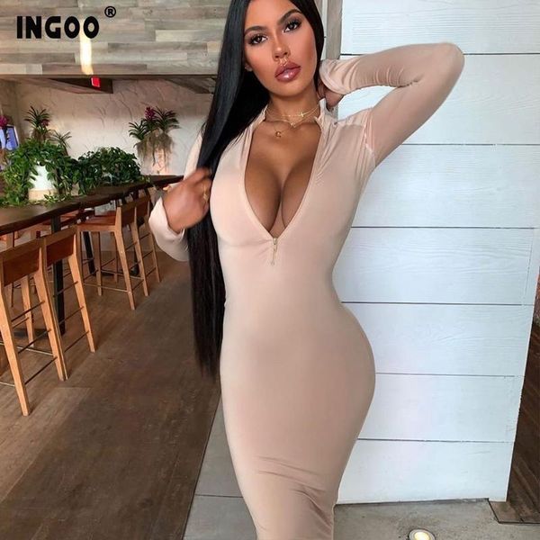 casual dresses ingoo spring turtleneck bodycon dress zipper bandage long sleeve elastic solid maxi women party night, Black;gray
casual dresses ingoo spring turtleneck bodycon dress zipper bandage long sleeve elastic solid maxi women party night, Black;gray