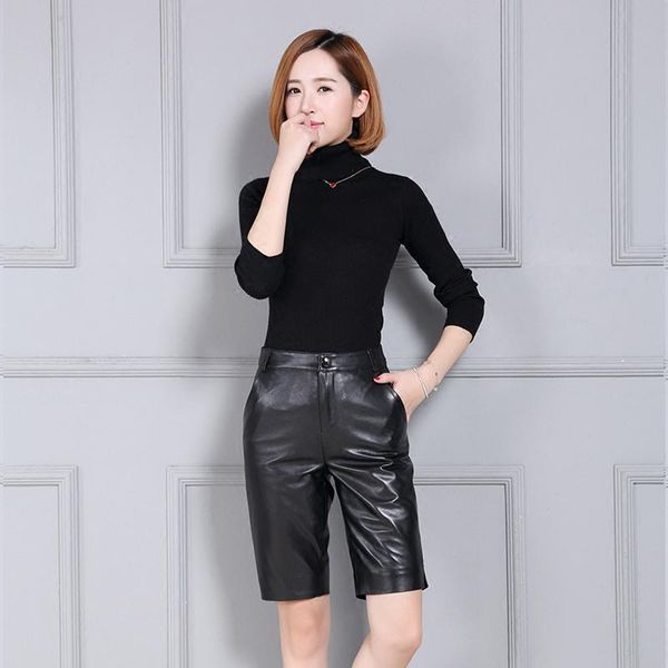 women's pants & capris office lady slim knee real casual genuine leather lambskin pencil pant half length trousers women fashion, Black;white
women's pants & capris office lady slim knee real casual genuine leather lambskin pencil pant half length trousers women fashion, Black;white