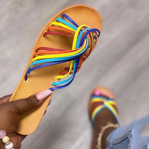 fashion summer rainbow stripped colors women's slippers casual home indoor slides shoes, Black
fashion summer rainbow stripped colors women's slippers casual home indoor slides shoes, Black
