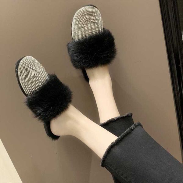 style big size designer women luxury 2021 rhinestone fur crystal female slides mules slippers flats lady footwears shoes, Black
style big size designer women luxury 2021 rhinestone fur crystal female slides mules slippers flats lady footwears shoes, Black