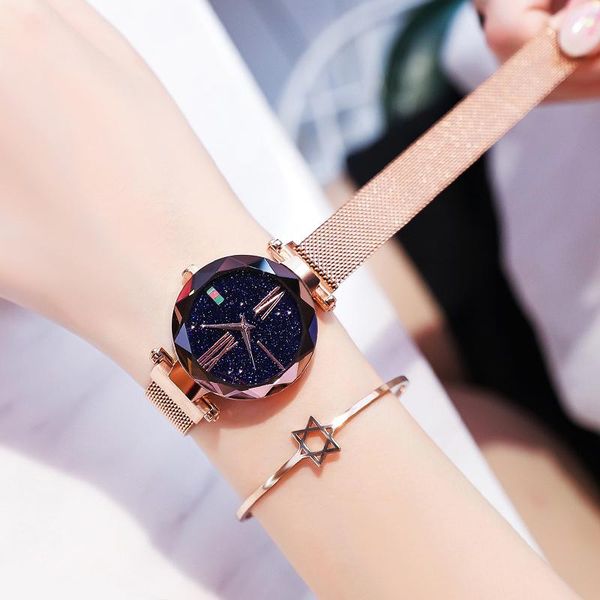 wristwatches women watch dress for magnet starry sky blue mesh steel lady wrist waterproof relogio feminino 2021, Slivery;brown
wristwatches women watch dress for magnet starry sky blue mesh steel lady wrist waterproof relogio feminino 2021, Slivery;brown