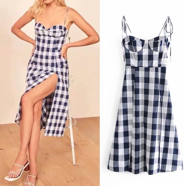 rompers retro plaid impression dressed ladies without sleeves thin spring sling dress, Black;white
rompers retro plaid impression dressed ladies without sleeves thin spring sling dress, Black;white
