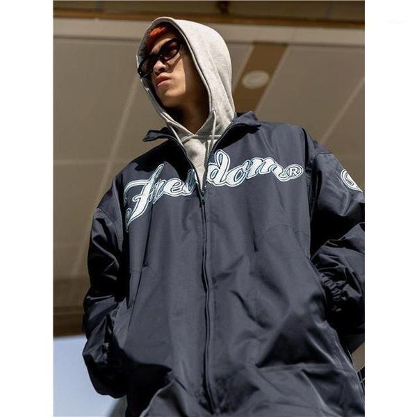 men's jackets streetwear baseball uniform men autumn hip-hop loose embroidered coat couples hong-kong style stand collar zipper, Black;brown
men's jackets streetwear baseball uniform men autumn hip-hop loose embroidered coat couples hong-kong style stand collar zipper, Black;brown