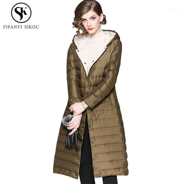 women's down & parkas fashion long jacket women winter warm parka woman single breasted hooded coats casual duck coat female outwear1, Black
women's down & parkas fashion long jacket women winter warm parka woman single breasted hooded coats casual duck coat female outwear1, Black