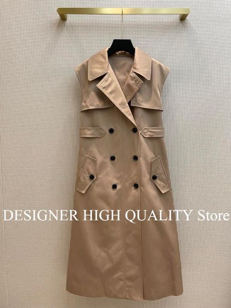 women's trench coats spring fall fashion khaki long vest coat women turn-down collar sleeveless double breasted slim belt overcoat, Tan;black
women's trench coats spring fall fashion khaki long vest coat women turn-down collar sleeveless double breasted slim belt overcoat, Tan;black
