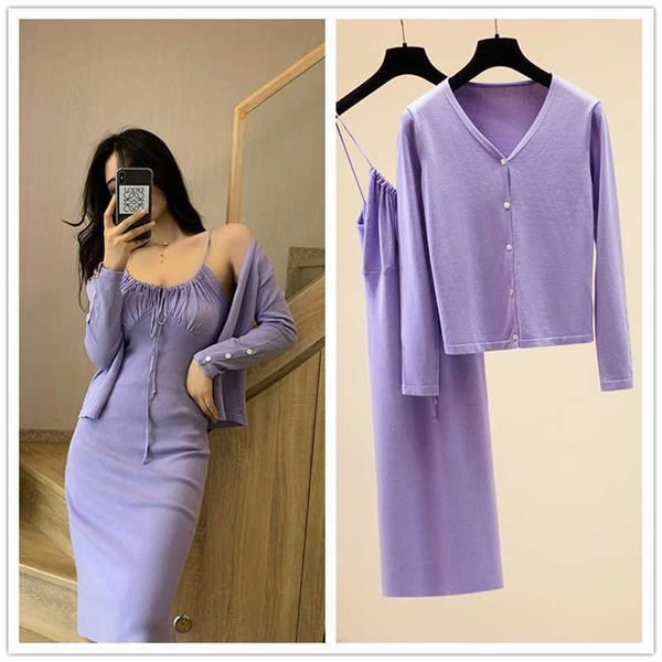 women sweaters autumn drawstring strap knitted dress slim elastic purple sets v neck single-breasted cardigan coat wild 210610, White
women sweaters autumn drawstring strap knitted dress slim elastic purple sets v neck single-breasted cardigan coat wild 210610, White
