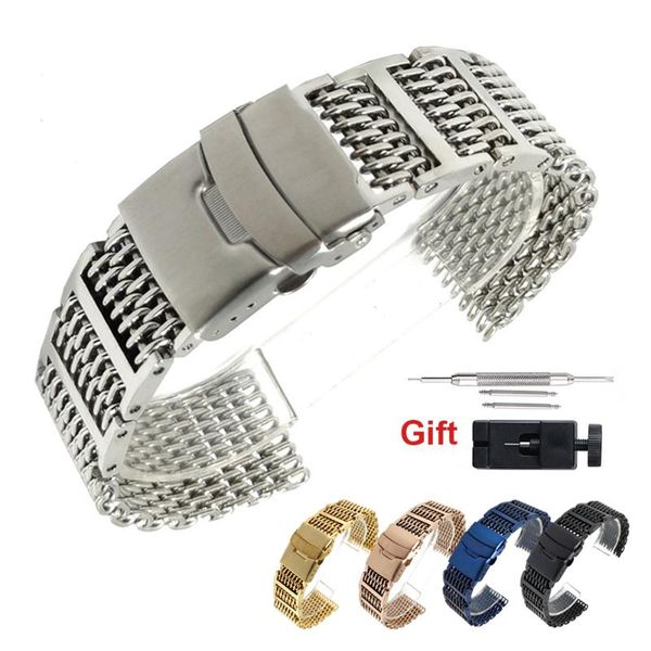 watch bands 20mm 22mm 24mm solid stainless steel band strap mesh milanese folding buckle watchband bracelet accessories, Black;brown
watch bands 20mm 22mm 24mm solid stainless steel band strap mesh milanese folding buckle watchband bracelet accessories, Black;brown