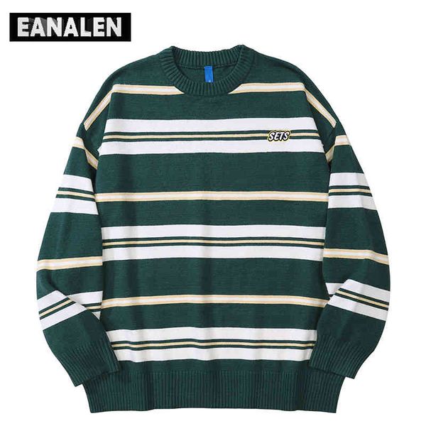 harajuku vintage green striped men's hip hop punk plaid ugly sweater oversized jumper video knitted pullover, Black
harajuku vintage green striped men's hip hop punk plaid ugly sweater oversized jumper video knitted pullover, Black