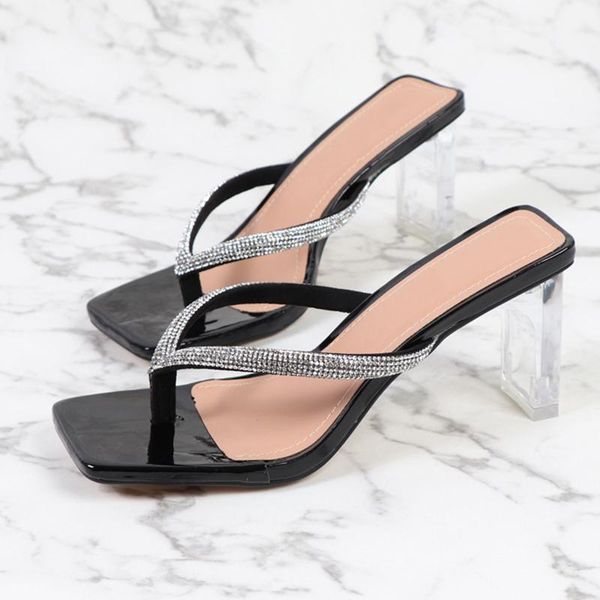 summer women shoes slippers sandals heels flip flops fashion designer crystal female slides, Black
summer women shoes slippers sandals heels flip flops fashion designer crystal female slides, Black