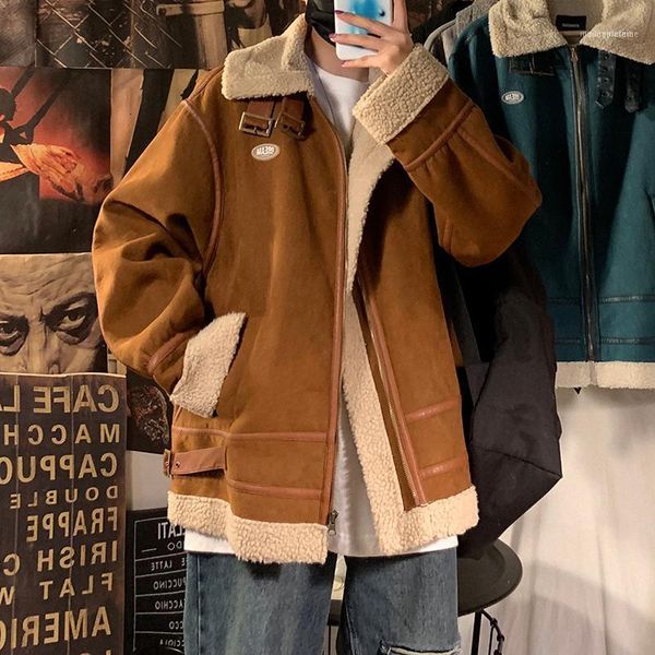 men's down & parkas winter thickening lamb hair jacket warm fashion parka men casual fur collar coat man wild loose cotton male1, Black
men's down & parkas winter thickening lamb hair jacket warm fashion parka men casual fur collar coat man wild loose cotton male1, Black
