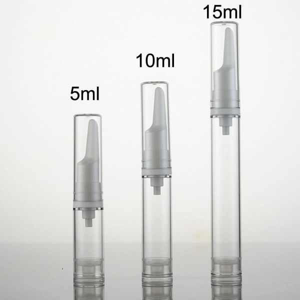 storage bottles & jars clear plastic airless pump bottle for eye cream essence refillable cosmetic travel 5 ml 10 15 20pcs/lot p180
storage bottles & jars clear plastic airless pump bottle for eye cream essence refillable cosmetic travel 5 ml 10 15 20pcs/lot p180