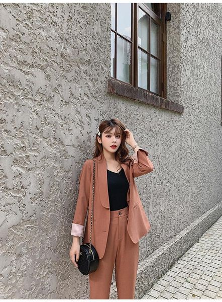 women's two piece pants two-piece suit, suit and trousers, office jacket, high waist, autumn 2021, White
women's two piece pants two-piece suit, suit and trousers, office jacket, high waist, autumn 2021, White