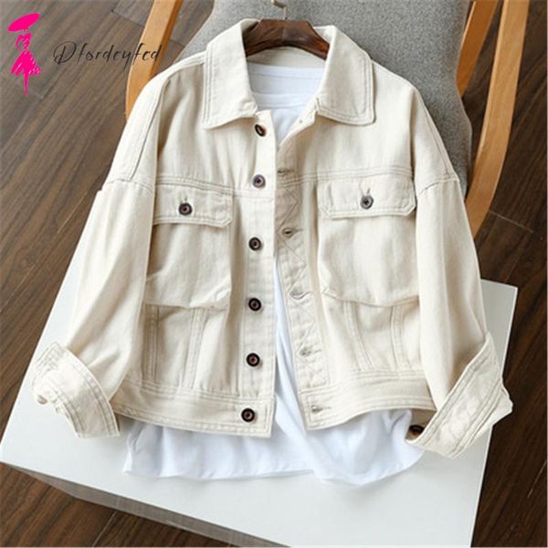 women's jackets 2021 autumn winter vintage women clothes gentle milky white street style jacket cotton loose and thin denim 692, Black;brown
women's jackets 2021 autumn winter vintage women clothes gentle milky white street style jacket cotton loose and thin denim 692, Black;brown