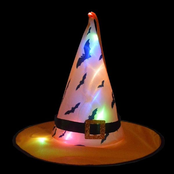 stingy brim hats 2021 halloween led glowing witch hat-orange bat pattern with light cosplay clothes pointed cap party supplies, Blue;gray
stingy brim hats 2021 halloween led glowing witch hat-orange bat pattern with light cosplay clothes pointed cap party supplies, Blue;gray